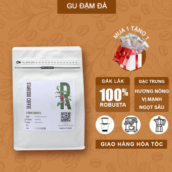 Strong Robusta - Cà phê nguyên chất 100% Robusta Đắk Lắk gu đậm đà truyền thống pha phin, pha máy C.O.C Saigon