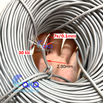 Dây tín hiệu chống nhiễu 28AWG (2 lõi chính+1 lõi mass)
