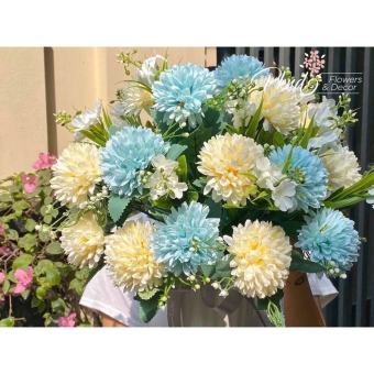 Hoa giả - Chùm hoa cúc bing bong 7 bông loại 1 bông to 10 cm