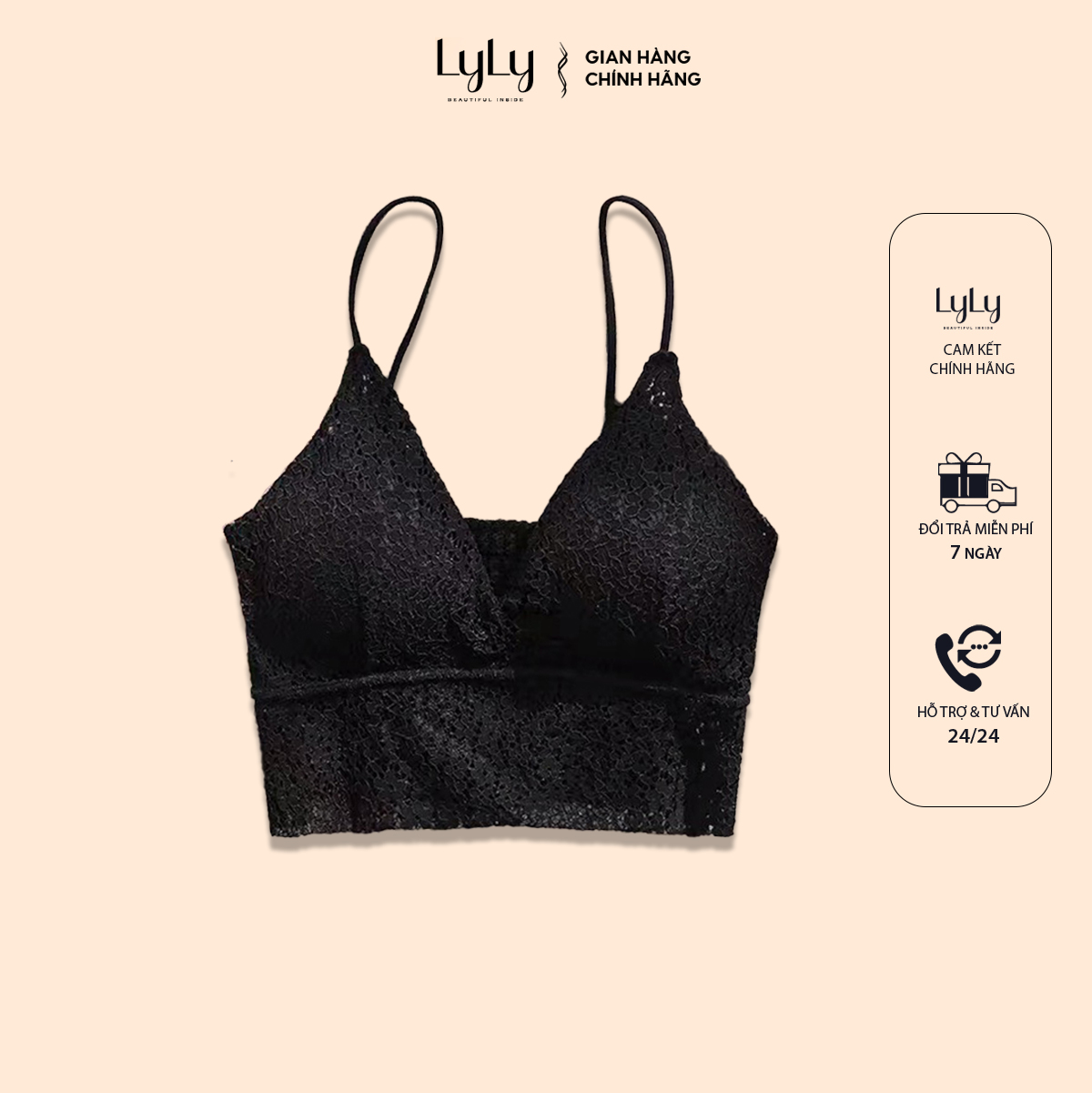 Áo bra búp bê họa tiết hoa Lyly Lorem BR033 bra 2 dây croptop