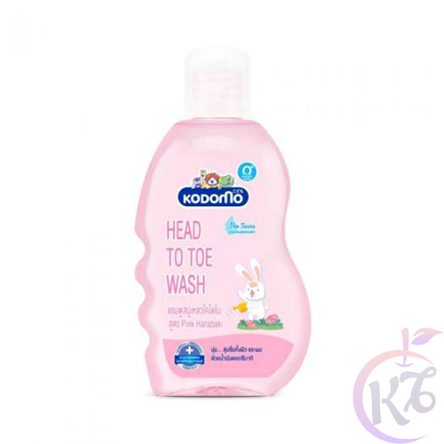 Sữa tắm gội Kodomo Pink Head To Toe Wash chai 200ml dành cho bé sơ sinh