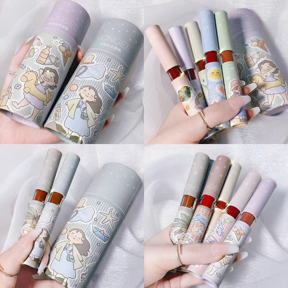 Set 5 cây son cổ trang vongee son lên màu rất xinh