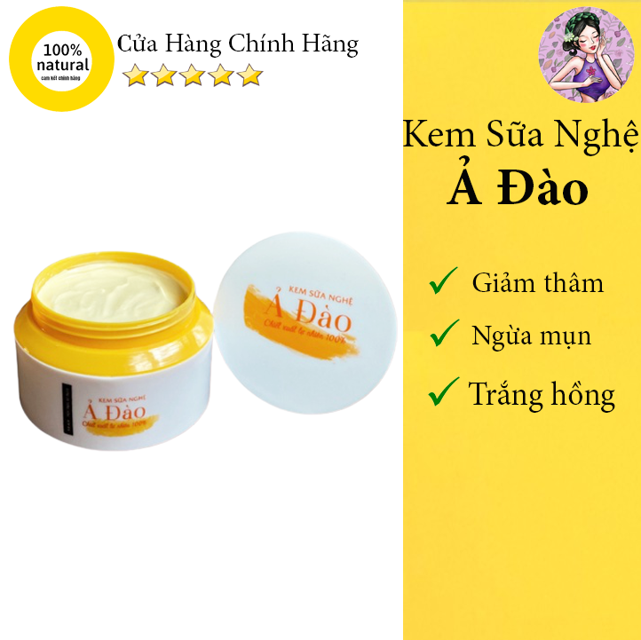 Kem sữa nghệ ả đào sáng da mờ thâm mộc nhan natural 150g
