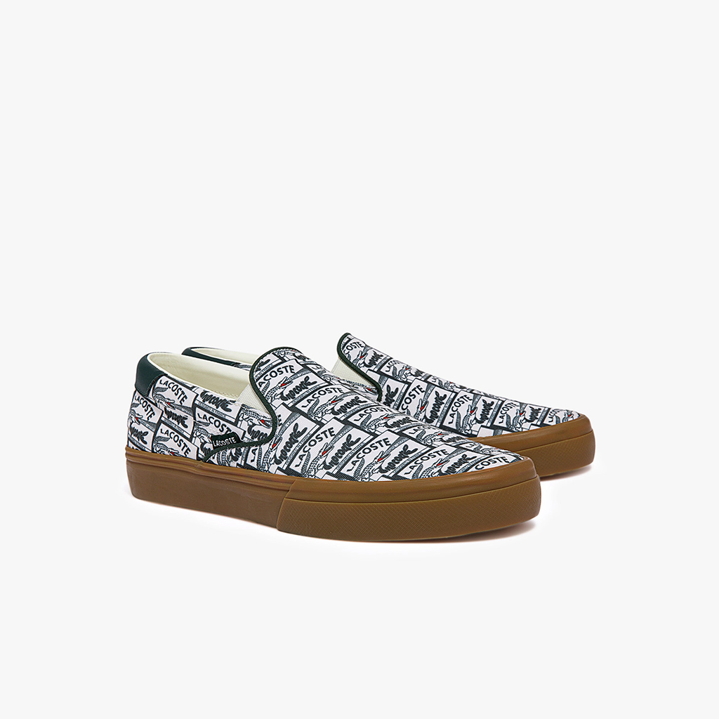 Giày nam Lacoste Slip on Jump Serve Canvas Printed