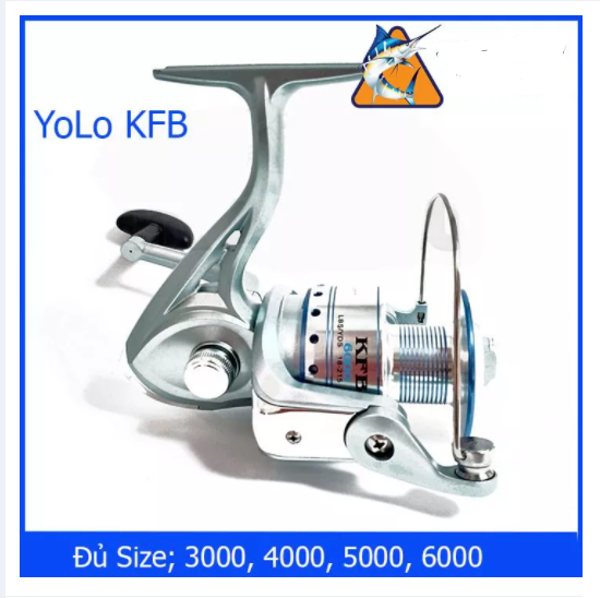 Máy câu cá chính hãng yolo kfb cao cấp, may cau ca yolo kfb gia re, đủ size; 3000, 4000, 5000, 6000