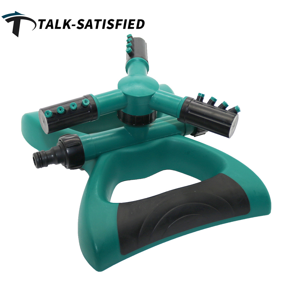 3-Arm Garden Sprinkler 360°Automatic Rotating System Outdoor Irrigation Spray Rotary 3-Arm Water Sprayer 360 Degree Automatic Rotating Water Sprinkler System with 1/2" Male thread Lawn Sprinkler ราคา 132 บาท*ส่งฟรี