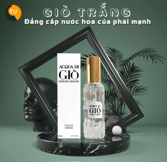 Nước hoa nam Giò Trắng 20ml lưu hương 6 - 8 tiếng nhỏ gọn và tiện lợi