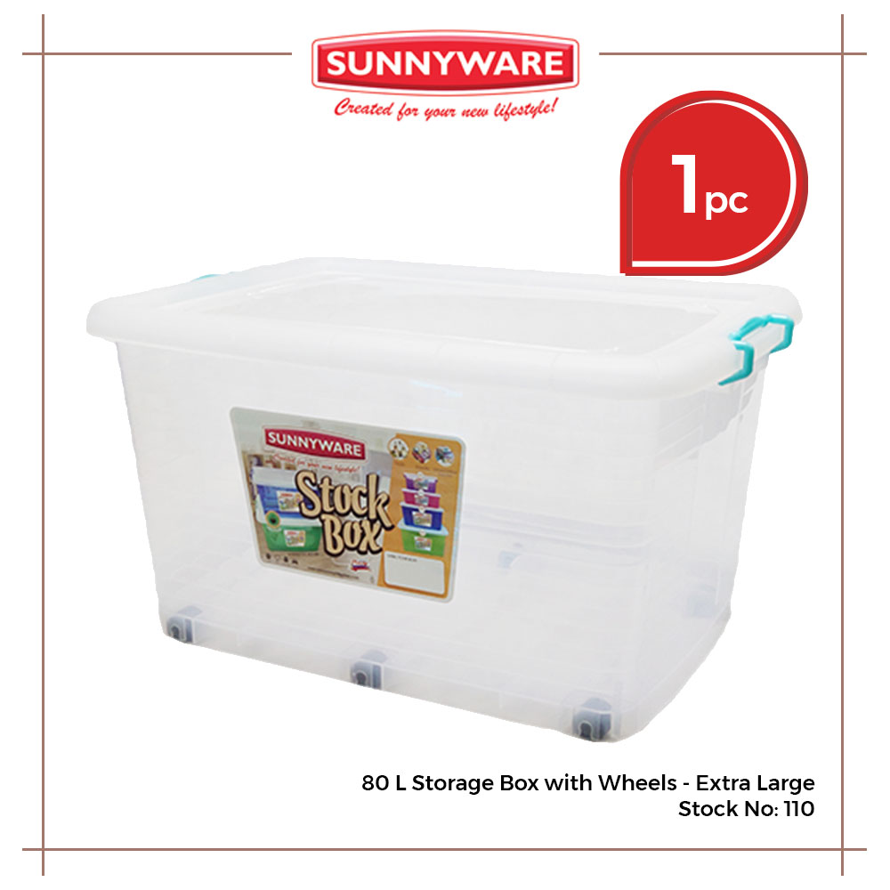 1pc Storage Box - 50 liters / Stock Box 50L Storage Box with wheels storage  box stock box [ Sunnyware 109 ]