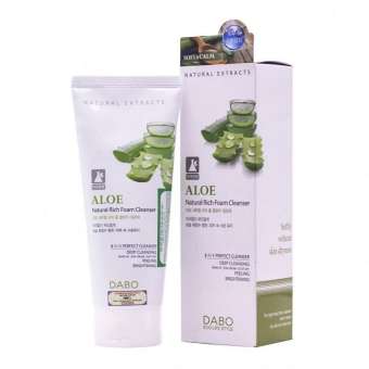 Sữa rửa mặt lô hội 3 in 1 Dabo Aloe Natural Rich Foam Cleanser 180ml