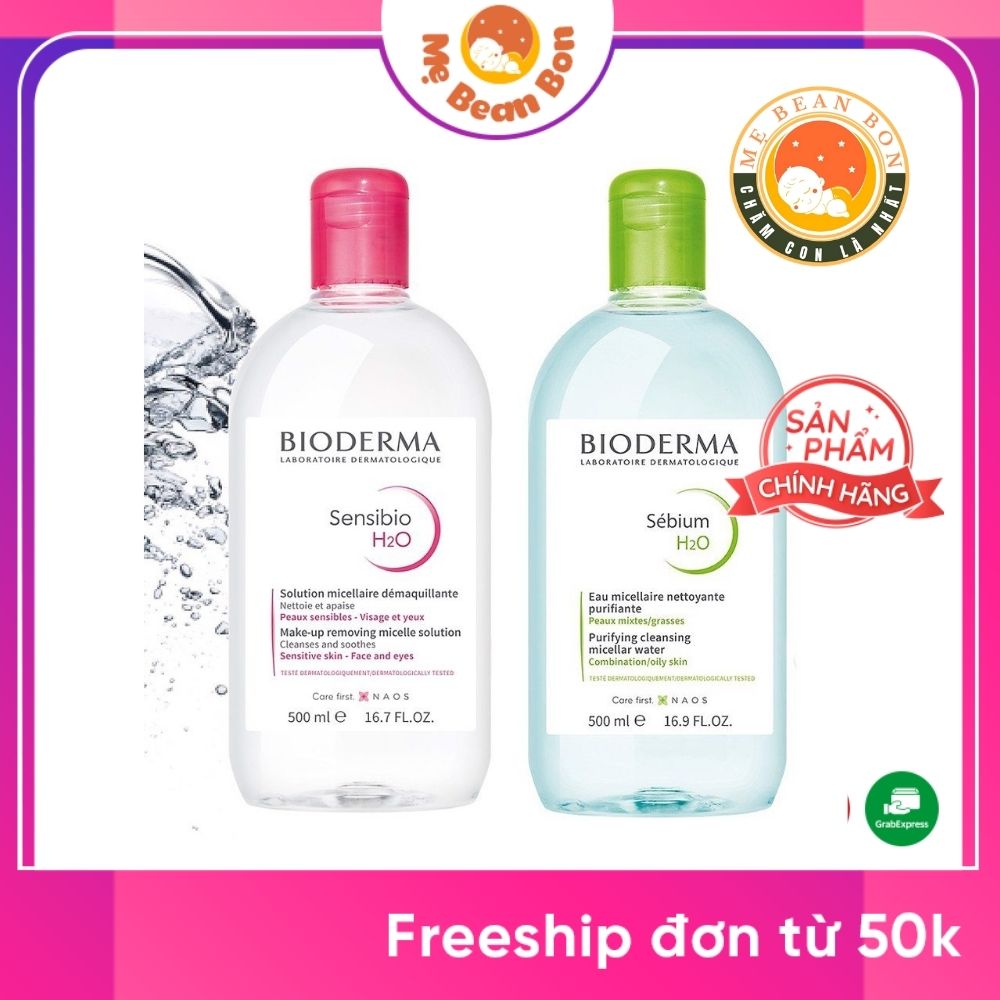 Nước tẩy trang Bioderma Crealine H2O 500ml của Pháp