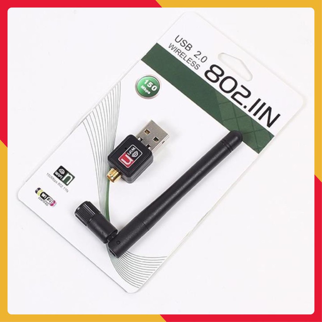 Usb wifi - usb thu wifi 802.11n cho máy bàn có anten -dc2381