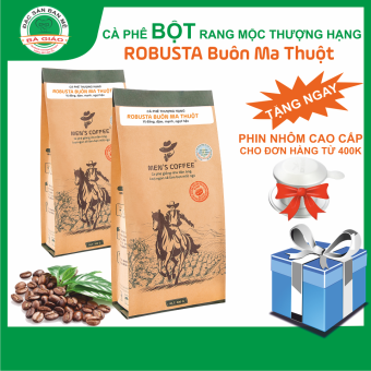 Cà Phê BỘT Men's Coffee - Dòng ROBUSTA Đặc Sản Buôn Ma Thuột gói 500gr