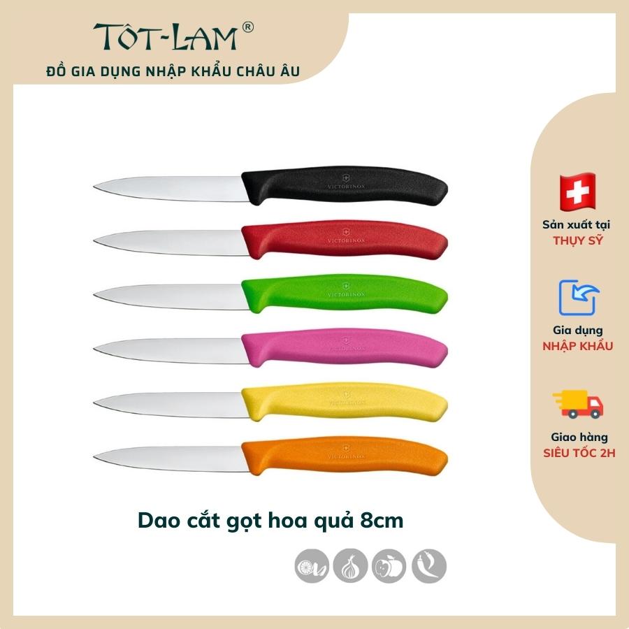 Dao gọt trái cây Victorinox Swiss Classic 8 cm mũi nhọn cán nhựa PP cao cấp các màu - Thụy Sĩ