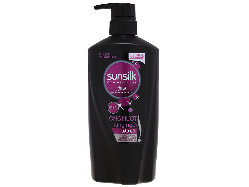 Dầu gội Sunsilk bồ kết óng mượt rạng ngời chai 650g dạng vòi - dầu gội đầu chăm sóc nuôi dưỡng tóc