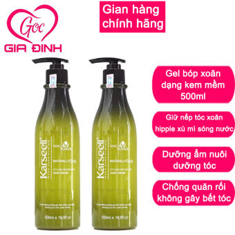 Gel bóp xoăn gel mềm giữ nếp tóc kem giữ nếp tạo kiểu tóc xoăn lơi xoăn xù mì xoăn sóng KARSEELL 500ML