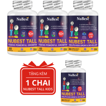 Thực Phẩm Bảo Vệ Sức Khỏe 2 NuBest Tall 10+ và 1 NuBest Tall Kids tặng 1 NuBest Tall Kids