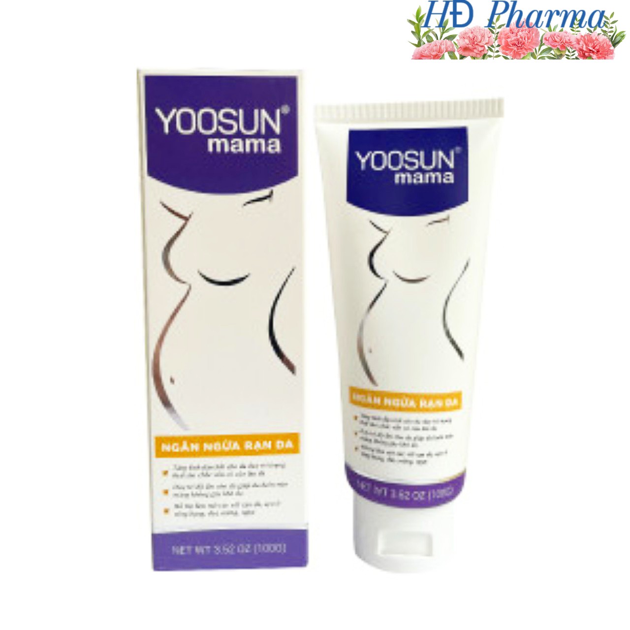 Kem bôi rạn da yoosun mama tuyb 100g. Ngăn ngừa rạn da mông ,đùi, bụng, ngực