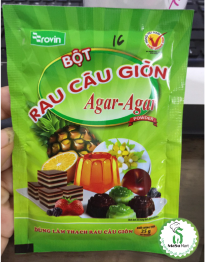 Bột Rau câu giòn Agar - Agar Powder gói 25g