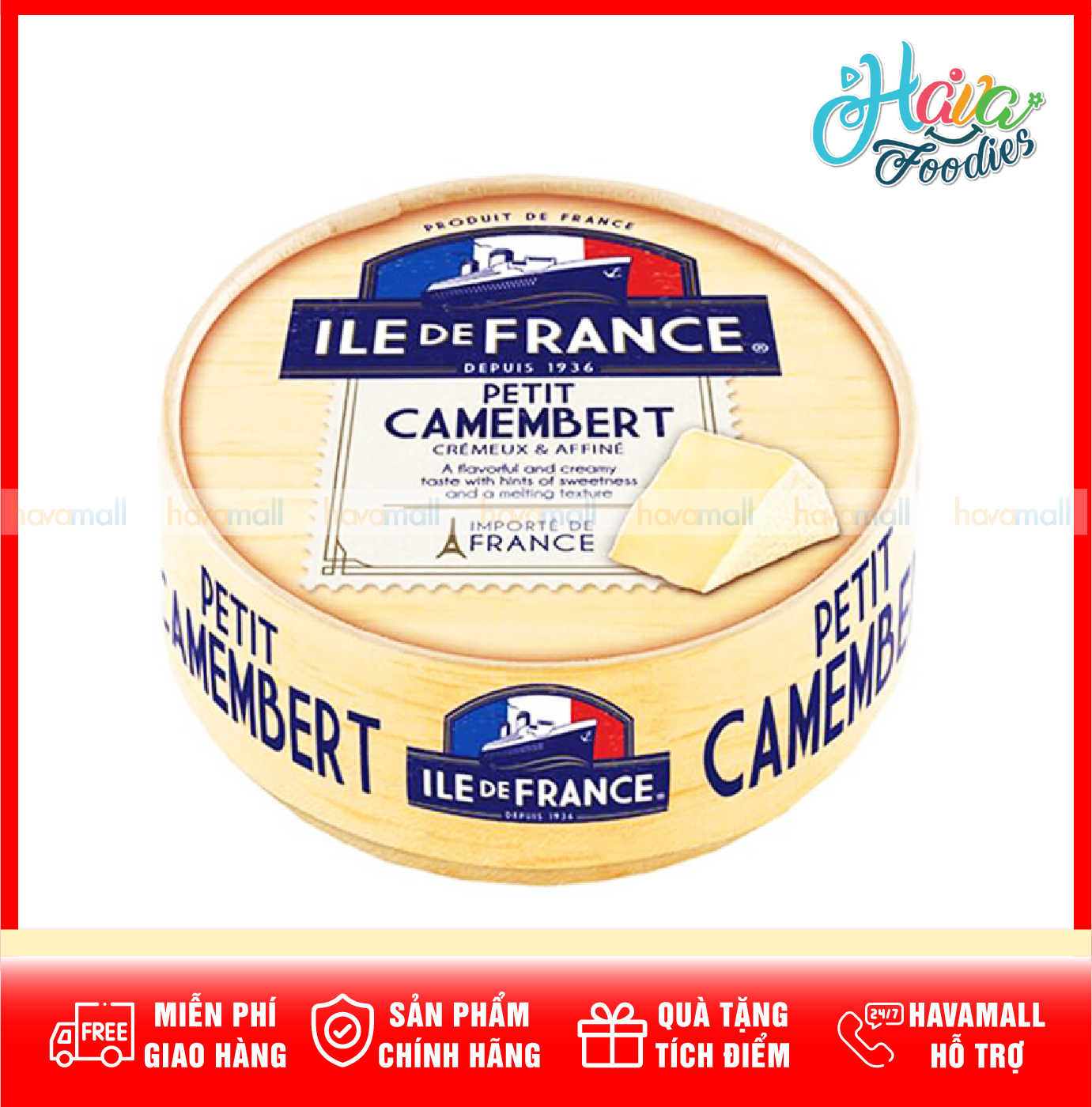 [GIAO HỎA TỐC TẠI HCM] Phô Mai Ile De France Petit Camembert 125g – Petit Camembert Cheese