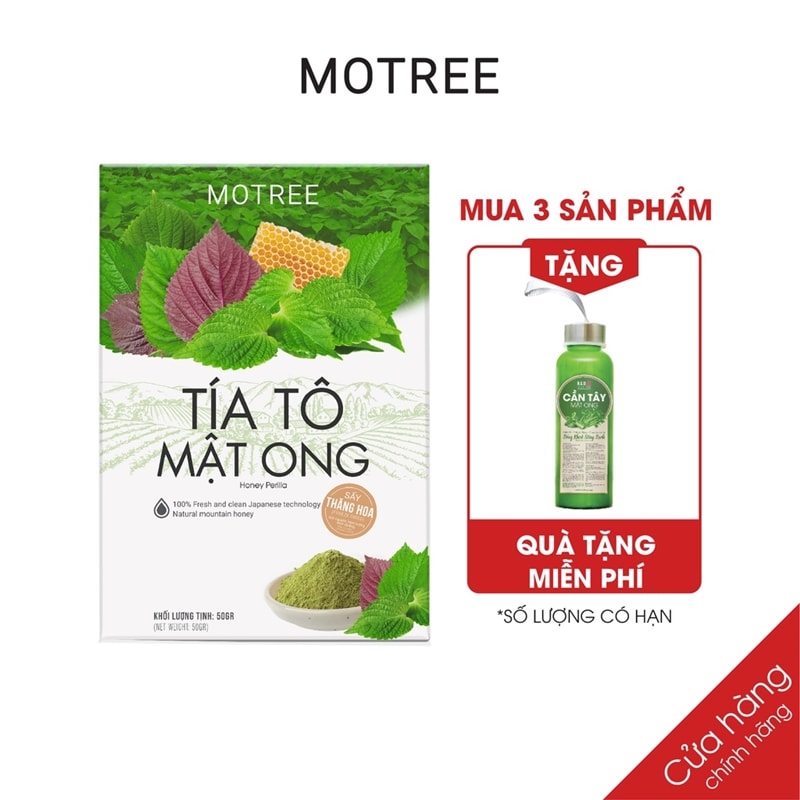 Hộp Bột tía tô mật ong MOTREE sấy thăng hoa công nghệ Nhật Bản