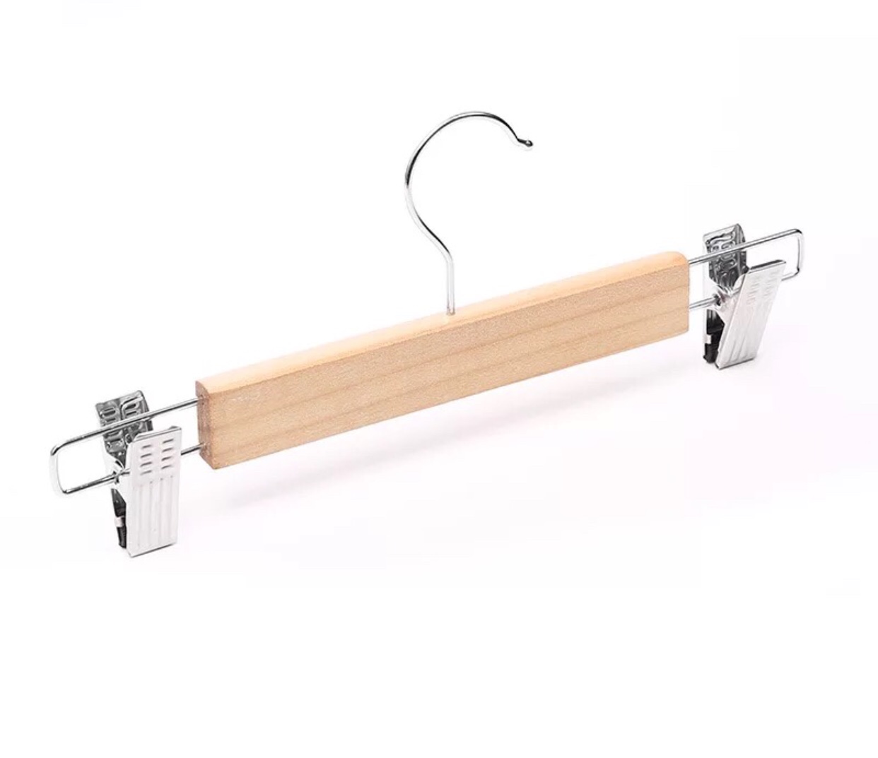 Móc kẹp quần trẻ em gỗ vàng 25cm