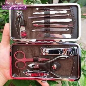 Bộ kìm kéo bấm móng cắt móng dụng cụ chăm sóc móng tay 12 món