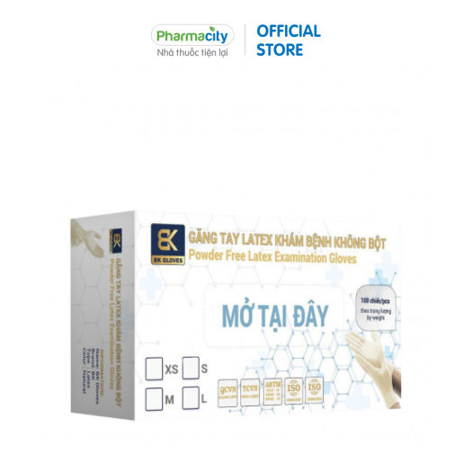 Găng tay y tế không bột BKGloves Size L (100 Chiếc/Hộp)