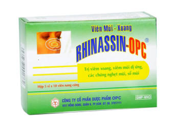 Giảm viêm xoang, viêm mũi dị ứng RHINASSIN - OPC (50 viên)
