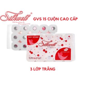 Giấy vệ sinh cao cấp 3 lớp Silkwell 15 cuộn