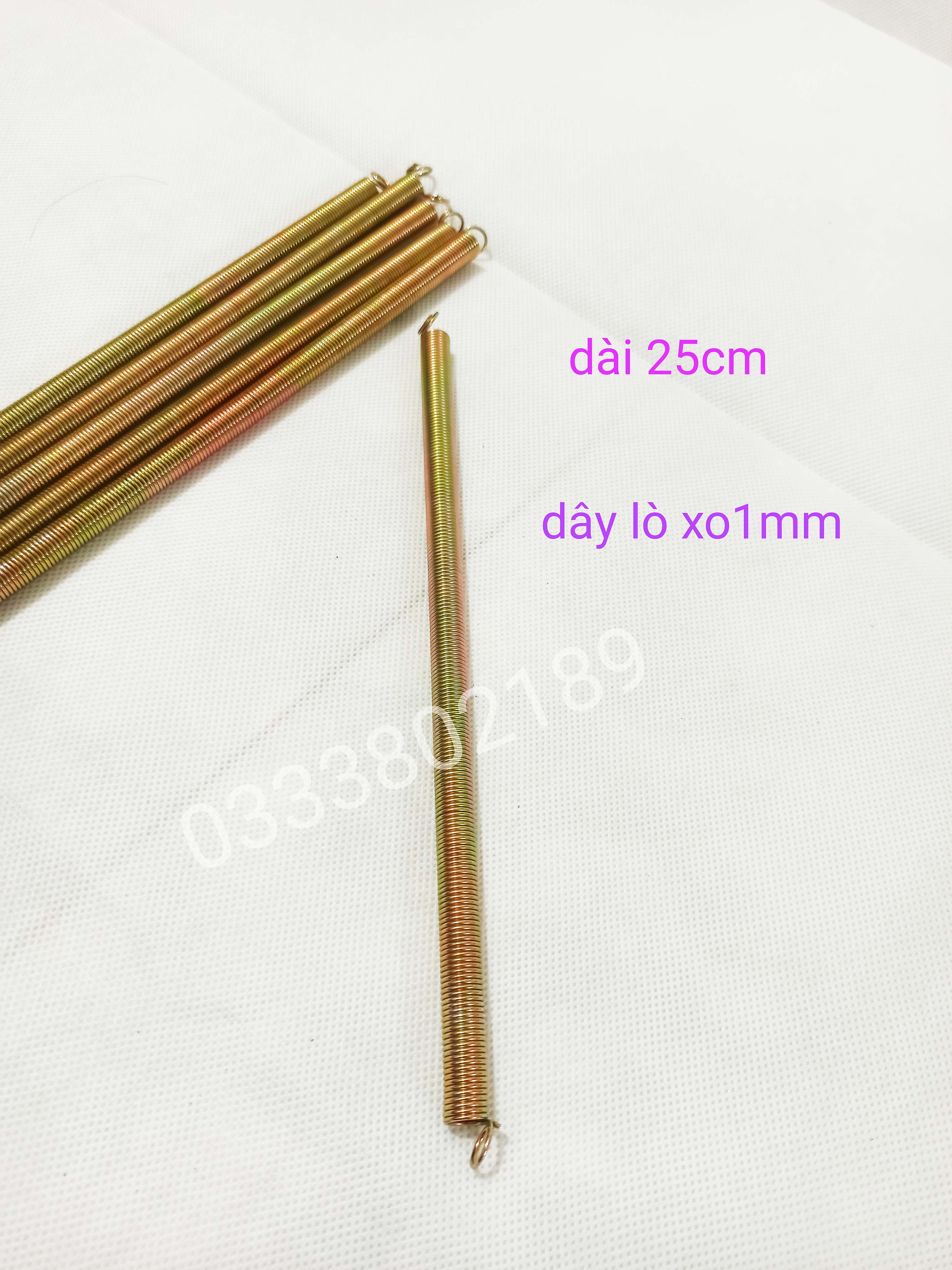 Lò xo kéo thép dài 25cm. sợi thép 1mm- 1.2mm.