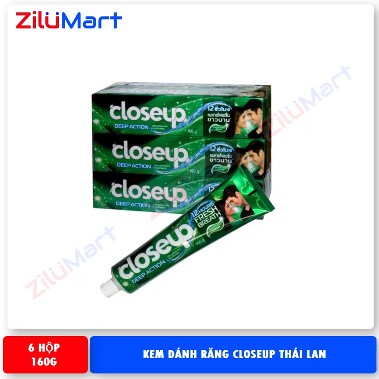 Kem đánh răng Closeup Thái Lan (lốc 6 hộp) loại 160g