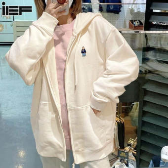 IEF Hooded sweatshirt for women 2022 new oversize cardigan jacket