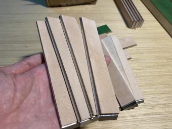 2 thanh liếc dao bằng da cho bộ gá mài góc