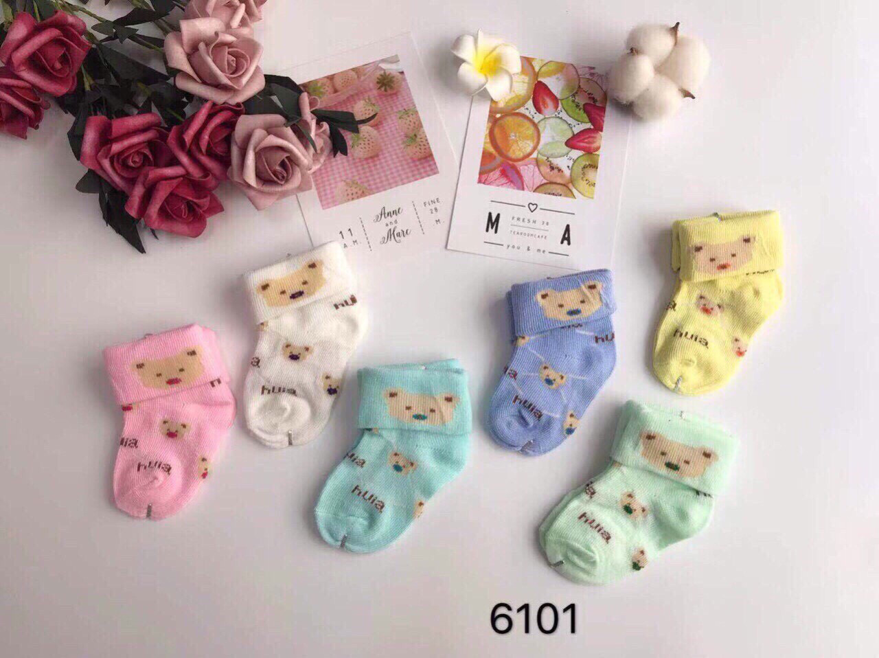 Tất len xù hình thú cho béTất sơ sinh cho bé 0-3m
