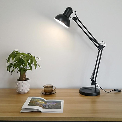 Đèn chụp kẹp bàn học kéo dài lexar pixar kèm bóng led trắng 10w chống cận cho bé