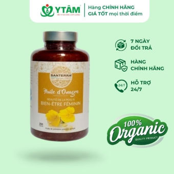 Viên Uống Tinh Dầu Hoa Anh Thảo Santerra Pháp hỗ trợ làm đẹp nuôi dưỡng làn da, cân bằng nội tiết tố, hộp 60 và 200 viên