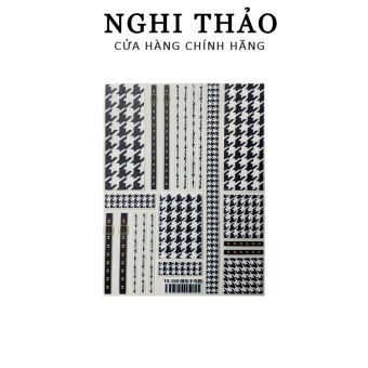 Sticker nail lụa kẻ 5D