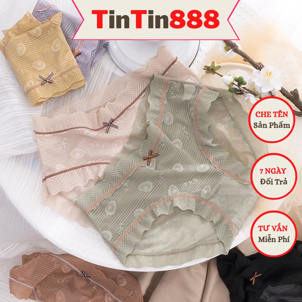 Bộ 5 Quần lót su ren xuyên thấu mềm mại kháng khuẩn co dãn nhiều- QUẦN lót của nữ sexy quyến rũ màu pastel 2107 - Quần lọt khe không lộ viền - Quần chíp sịp xì hấp dẫn - TinTin888