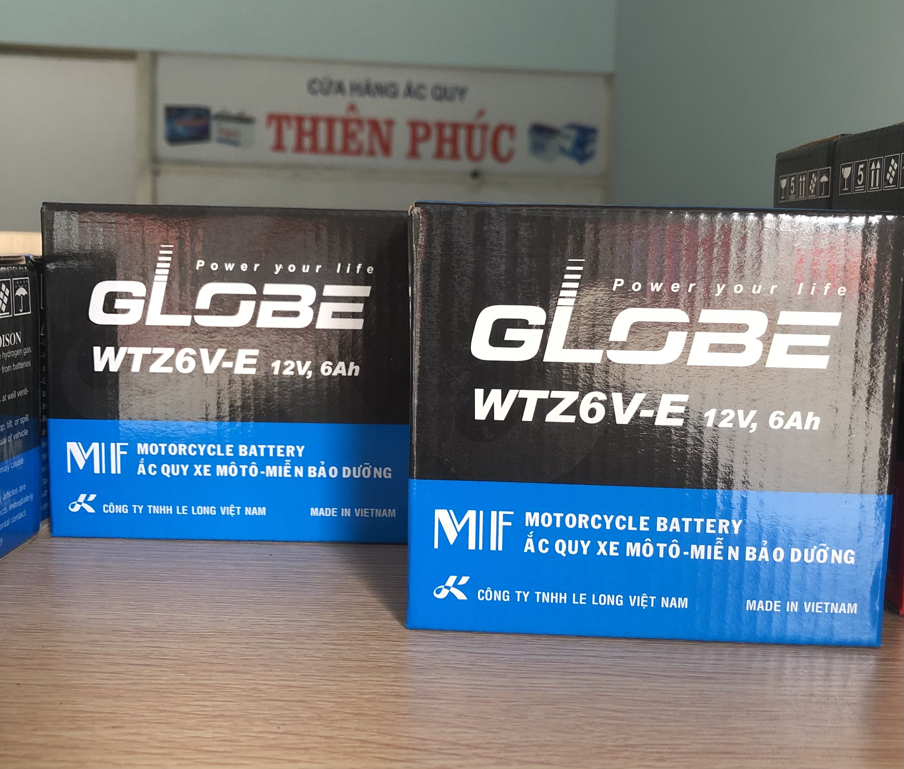 Ắc quy Globe WTZ6V-E | 12V - 6Ah | Dùng cho SH Mode, PCX, AB 125 &amp; 150, SH Việt, Winner, Lead 125, Vario, ...