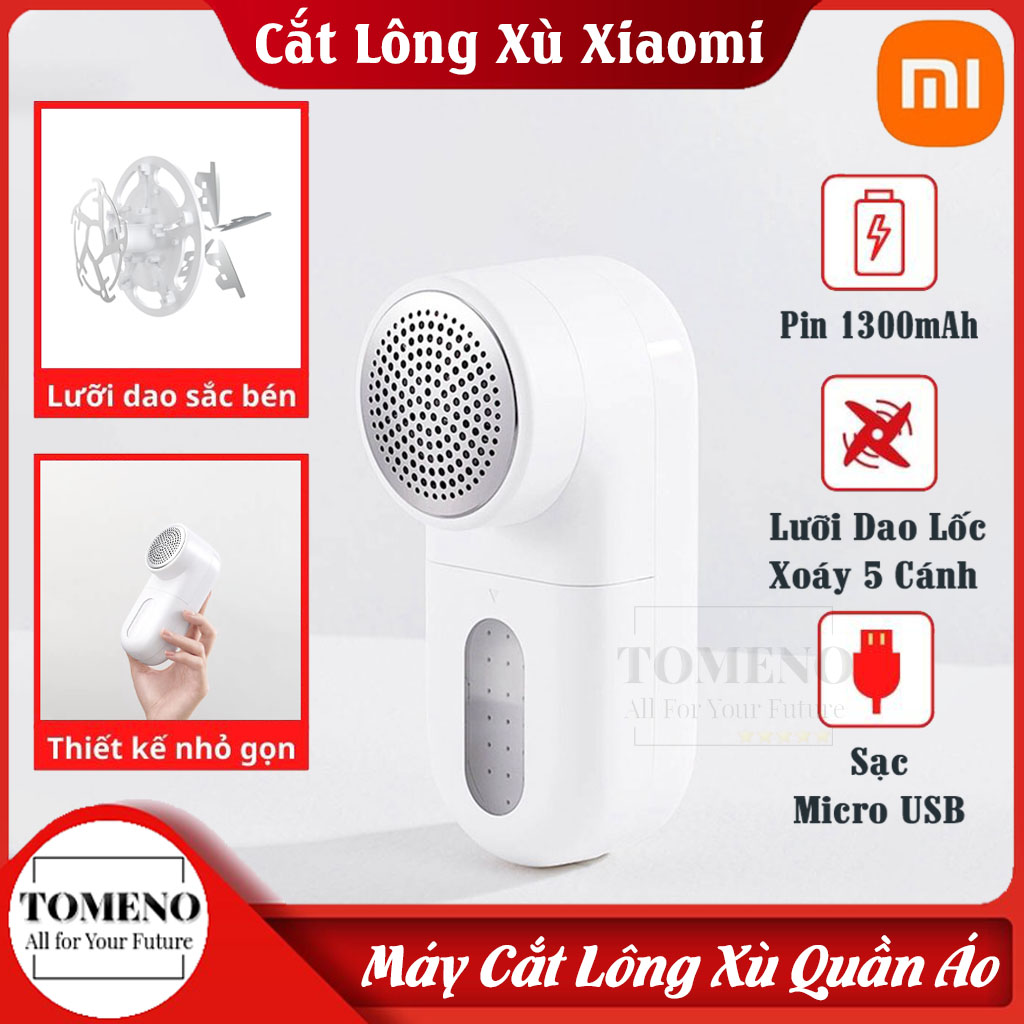 Máy cắt lông xù quần áo Xiaomi pin dung lượng cao 1300mAh thiết kế 5 lưỡi dao lốc xoáy dạng nổi cho hiệu quả cắt dứt khoát , Cắt lông xù quần áo , máy cắt lông xù mini , máy cắt lông xù quần áo mini , cắt lông xù mini
