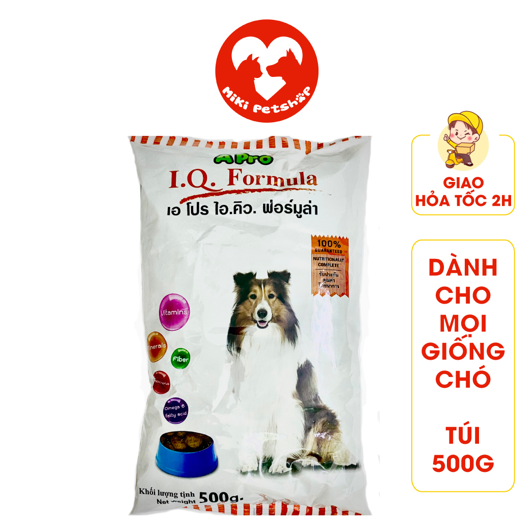 Thức Ăn Cho Chó Hạt Apro IQ Dog Formula Túi 500g - Miki Petshop