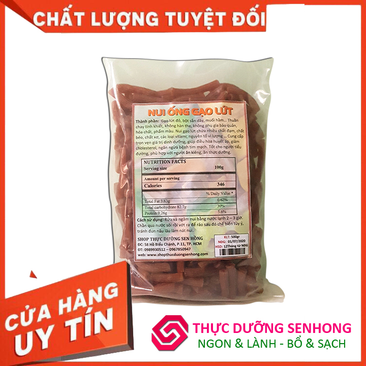 Nui gạo lứt Nui ngắn gao lut