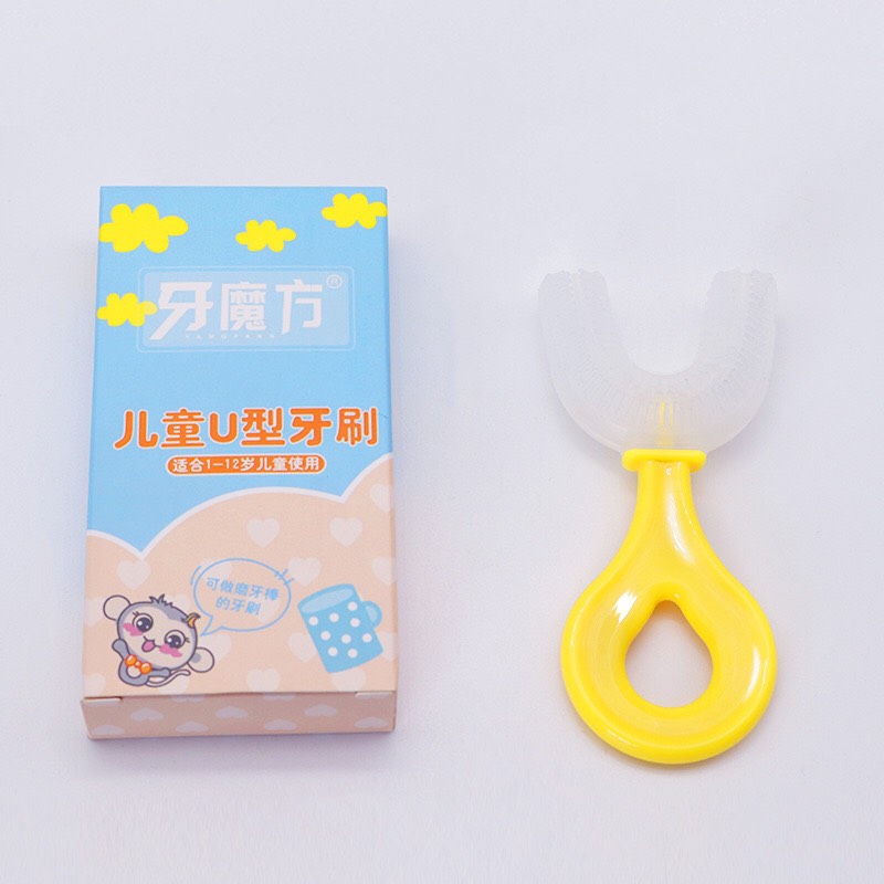 Bàn Chải Đánh Răng Silicon Hình Chữ U Cho Bé Từ 2 - 6 Tuổi