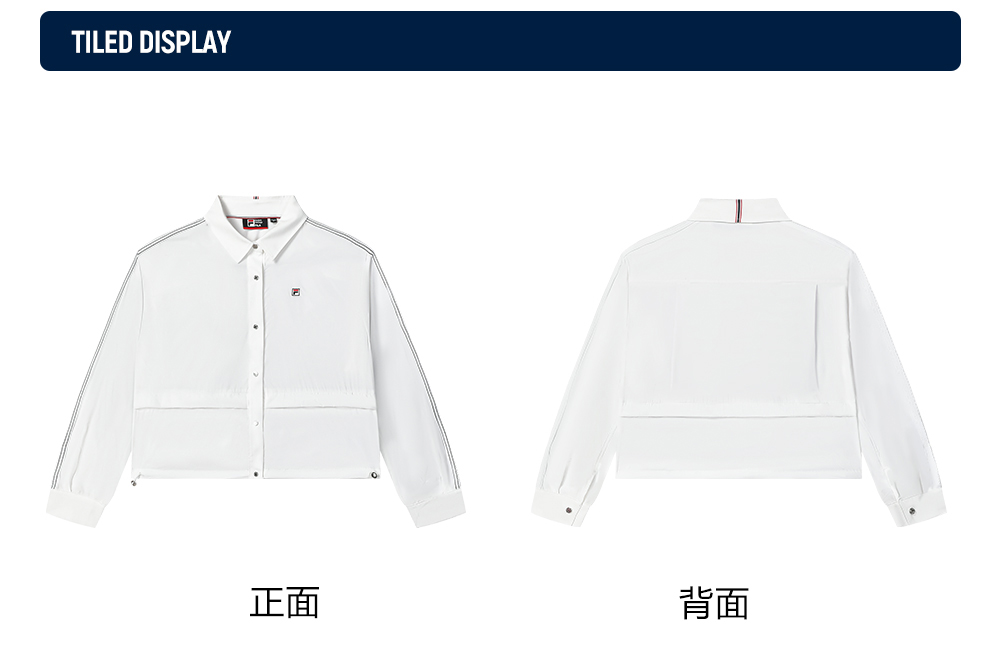 FILA CORE LIFESTYLE MH1 DNA-FRENCH CHIC Women Woven Shirt (White)