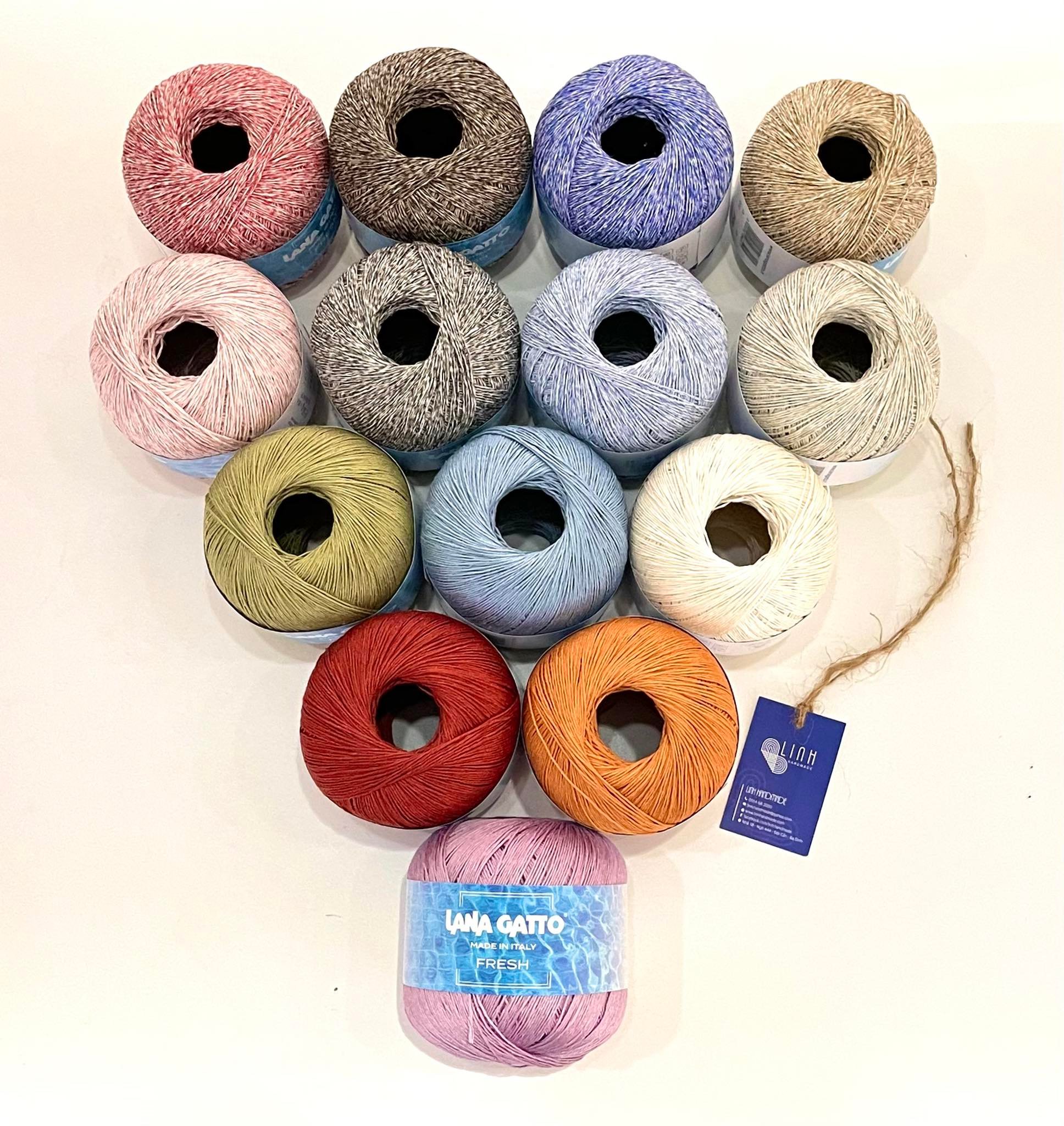Cuộn len sợi lanh linen loang Lana Gatto Fresh