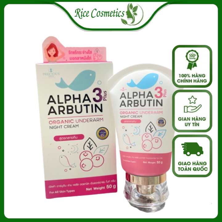 Kem Dưỡng Trắng Giảm Thâm Nách Precious Skin Alpha Arbutin Organic Underarm Whitening Cream 50g