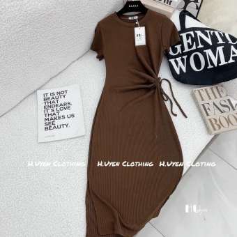 ĐẦM ÔM THUN GÂN XOẮN EO THỜI TRANG SIÊU DỄ THƯƠNG