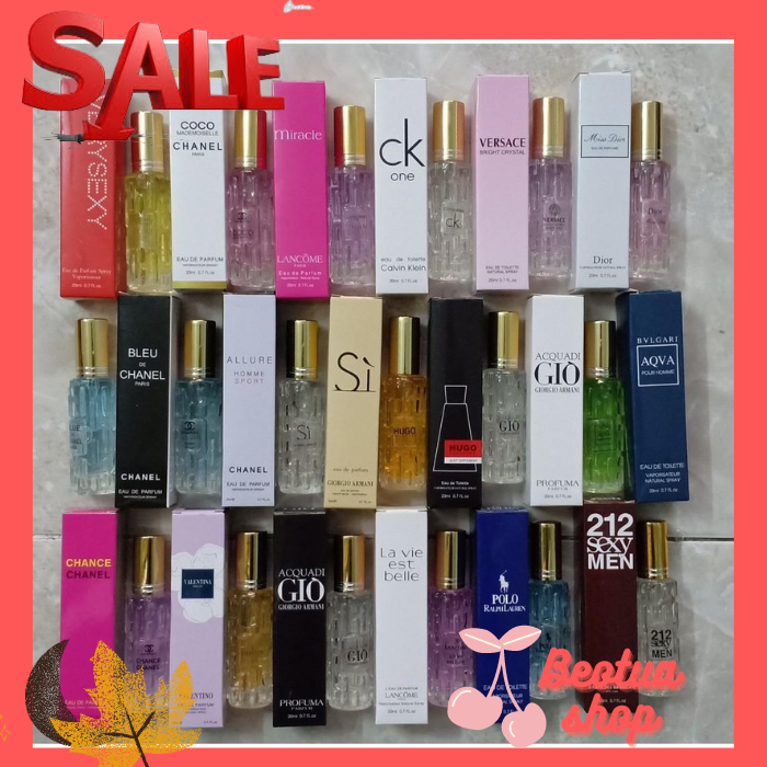 Nước Hoa Mini Pháp Lưu Hương Nhỏ Gọn Dạng Xịt Chai Thủy Tinh 20ml Nam Nữ Nước hoa chiếc 4d cho nữ chai 20ml (giao hương ngẫu nhiên) nước hoa mini đủ mùi hương nước hoa nữ giữ mùi lâu