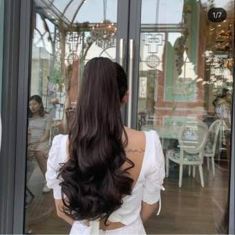 Tóc giả nữ đẹp 🥰FREESHIP🥰 -Tóc giả ngoặm xoăn dợn đuôi N49