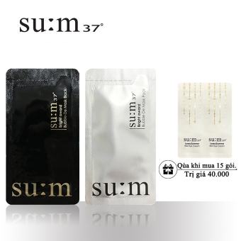 Mặt nạ sủi bọt Sum 4,5ml/gói - Mặt nạ thải độc Sum 37 - Mặt nạ thải độc Su:m37, mặt nạ sủi bọt trắng đen Sum - Mặt nạ sủi bọt Su:m37 Bright Award Bubble De Mask Pack - Mặt Nạ Sủi Bọt Thải Độc Sum37 Bright Award Bubble